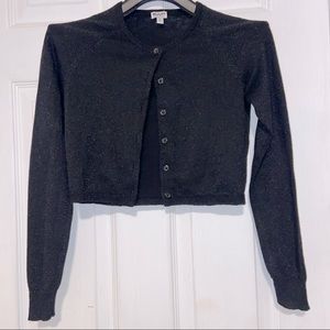 RUUM black cropped cardigan with sparkle girls 12 L